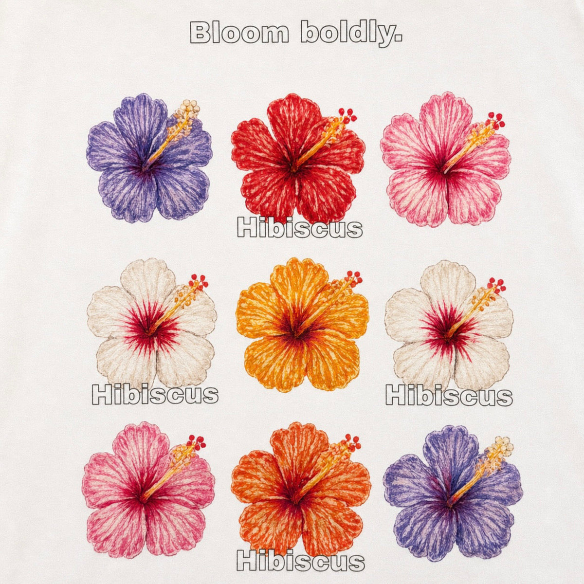 Hibiscus crayon Tee
